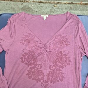 J Jill Mauve Graphic Ter